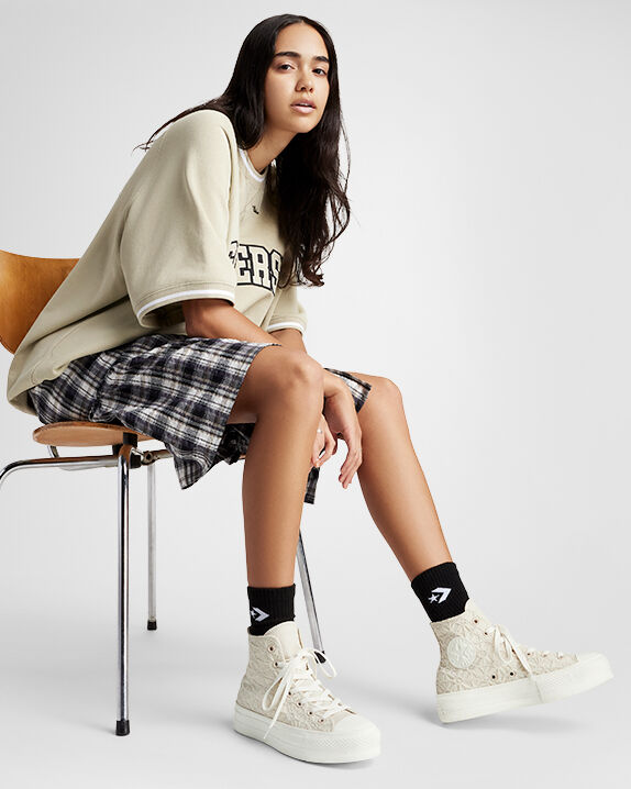 Chuck Taylor All Star Lift Platform Textured Material High Top