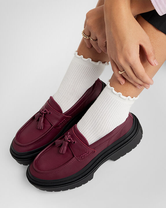 Chuck Taylor All Star Lugged Heel Loafer Platform Leather Low Top
