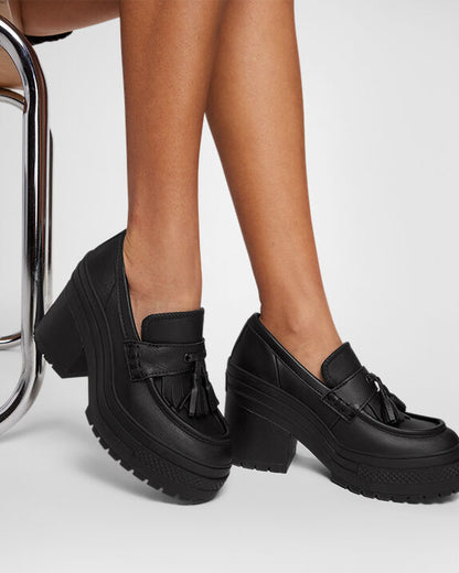 Chuck 70 De Luxe Heel Loafer Platform Leather Low Top