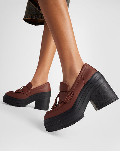 Chuck 70 De Luxe Heel Loafer Platform Leather Low Top