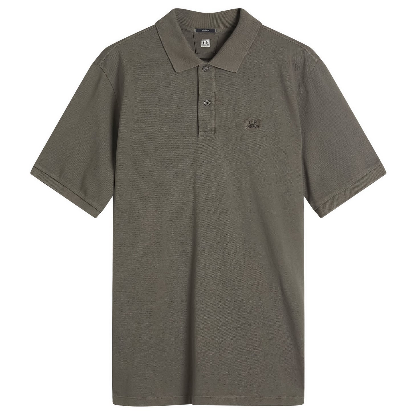 Cp Company 180A Resist Dyed Polo Shirt In Smoked Pearl