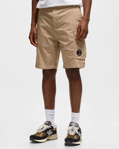 Cp Company 268A 50 Fili Stretch Utility Shorts In Cobblestone