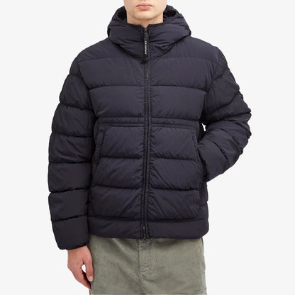 Cp Company Chrome-R Goggle Down Jacket In Navy