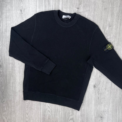 Stone Island Waffle Sweatshirt - Black