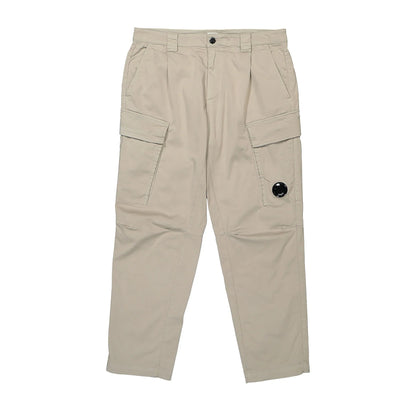 Cp Company 056A Stretch Sateen Cargo Pants In Beige