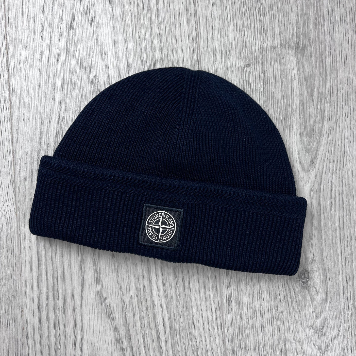 Stone Island Wool Beanie - Navy
