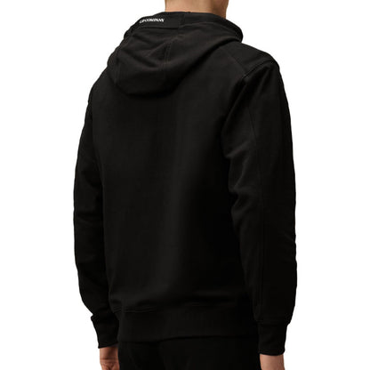 Cp Company 024A Diagonal Raised Overhead Hoodie In Black