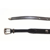 Load image into Gallery viewer, Saint Laurent Paris Narrow Belt Leather Western Black Aa