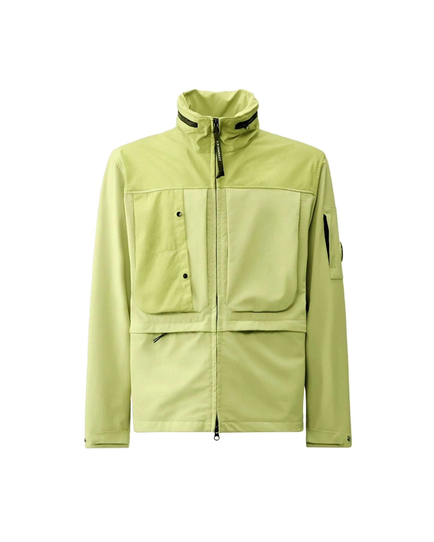Cp Company Gd Shell Mixed Jacket In White Pear Green