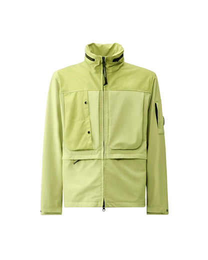 Cp Company Gd Shell Mixed Jacket In White Pear Green