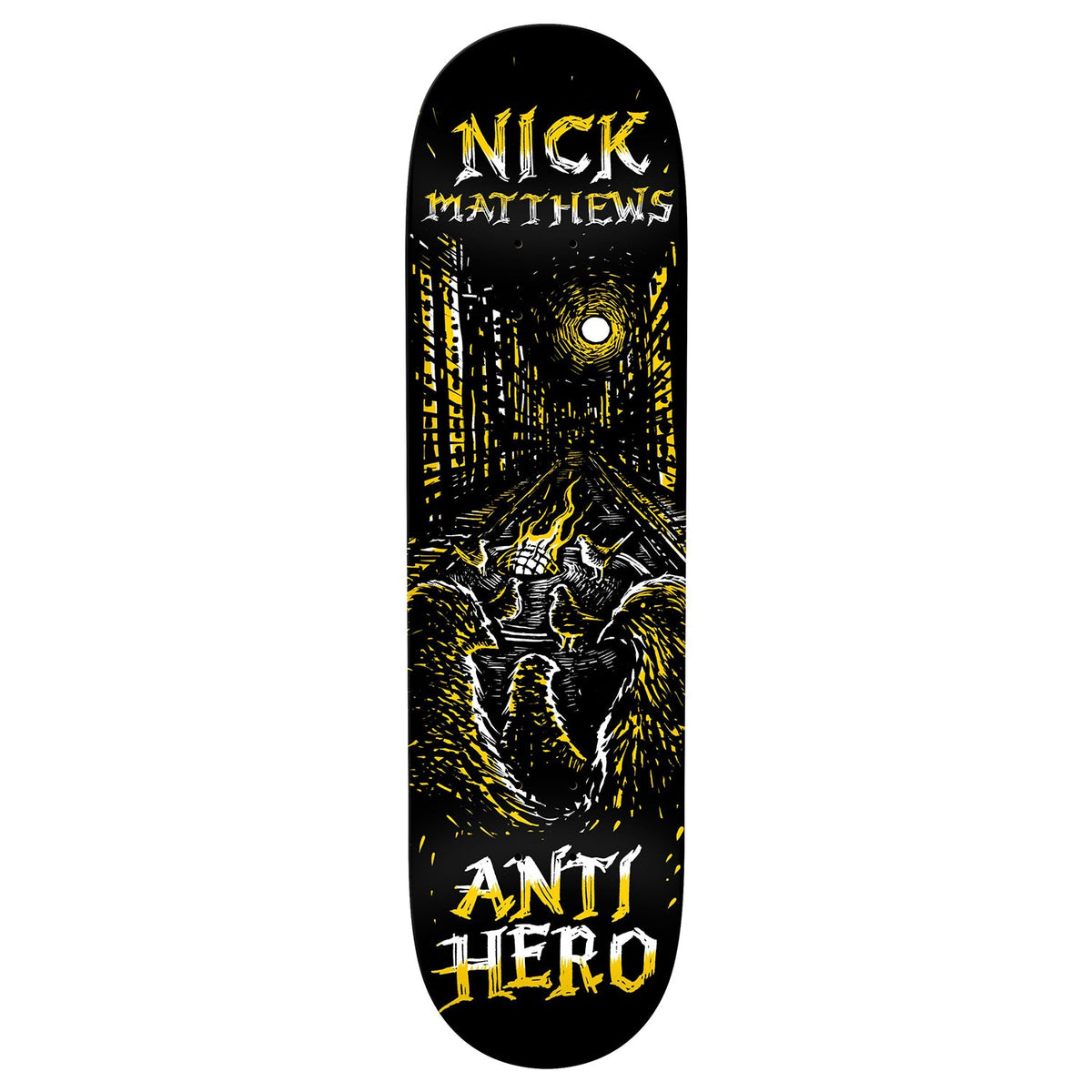 Anti Hero Skateboard Deck Nick Matthews Fireside 8.5" x 32.18"