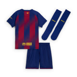 Load image into Gallery viewer, Nike FC Barcelona 2025/26 Stadium Home Little Kids' Soccer Replica 3-Piece Kit