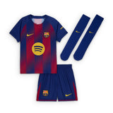 Load image into Gallery viewer, Nike FC Barcelona 2025/26 Stadium Home Little Kids' Soccer Replica 3-Piece Kit