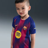 Load image into Gallery viewer, Nike FC Barcelona 2025/26 Stadium Home Little Kids' Soccer Replica 3-Piece Kit