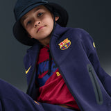Load image into Gallery viewer, Nike FC Barcelona Tech Big Kids' (Boys') Soccer Fleece Full-Zip Hoodie