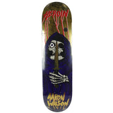 Load image into Gallery viewer, Heroin Skateboard Deck Aaron Wilson KO2 Skull Priest 8.5" x 32.2"