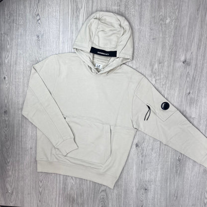 CP Company Raised Fleece Hoodie - Silver Birch