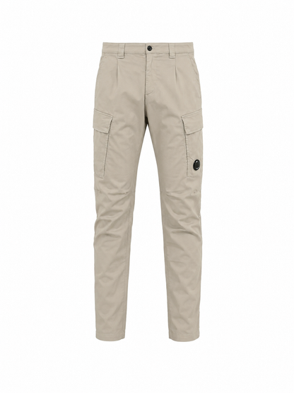 Cp Company 056A Stretch Sateen Cargo Pants In Beige