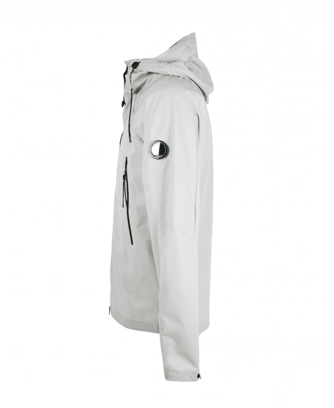 Cp Company Slim Fit Lightweight Lens Hooded Pro-Tek Jacket In Drizzle Grey