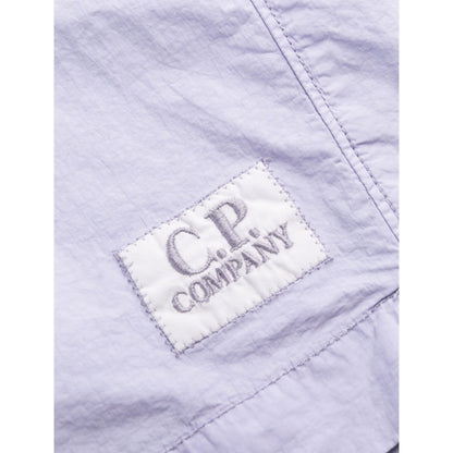 Cp Company Flatt Nylon Stitch Logo Swim Shorts Cosmic Sky