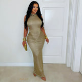 Load image into Gallery viewer, Briona knit maxi dress (Gold)