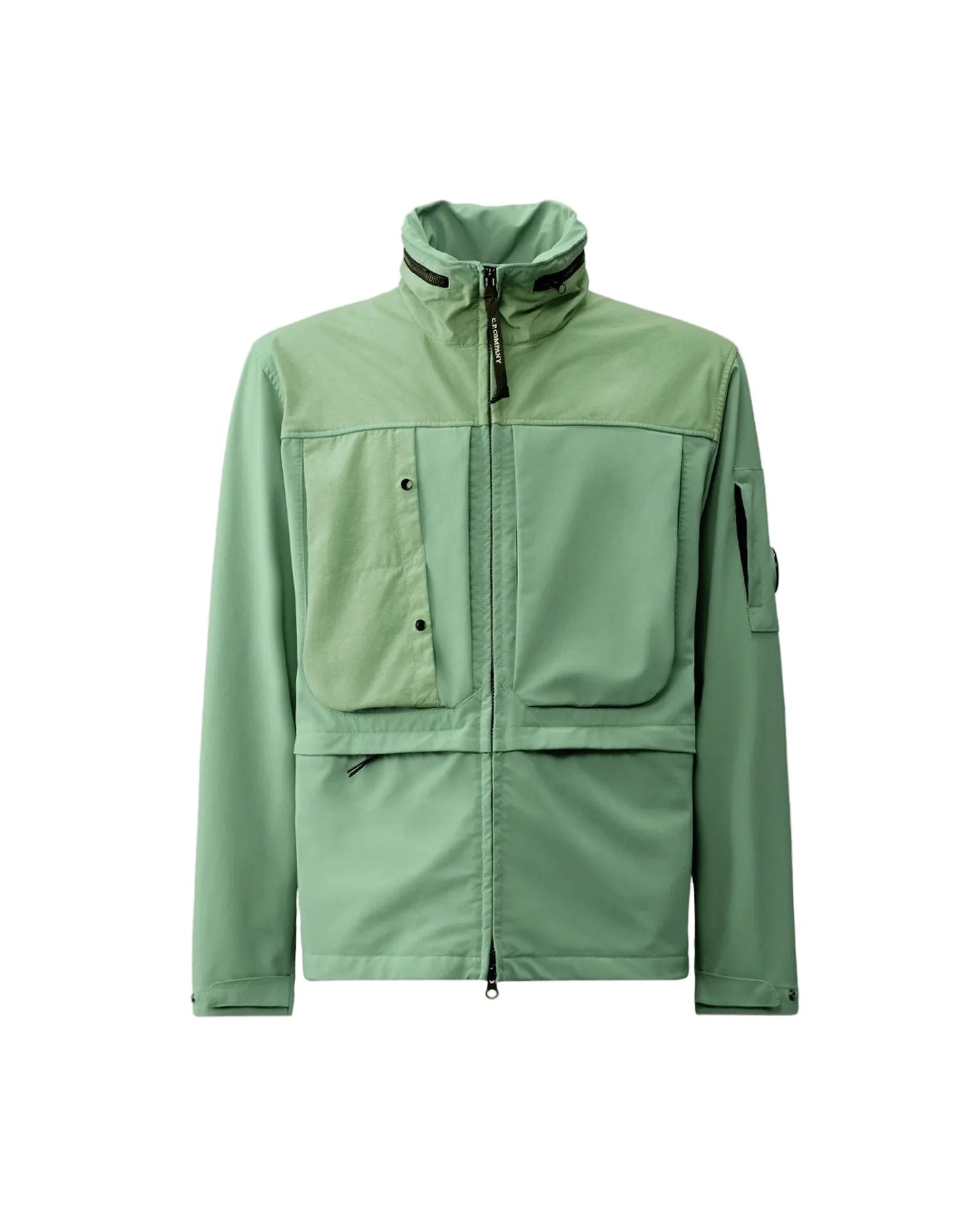 Cp Company Gd Shell Mixed Jacket In Green Bay