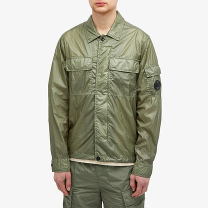 Cp Company Cs II Lens Overshirt In Agave Green