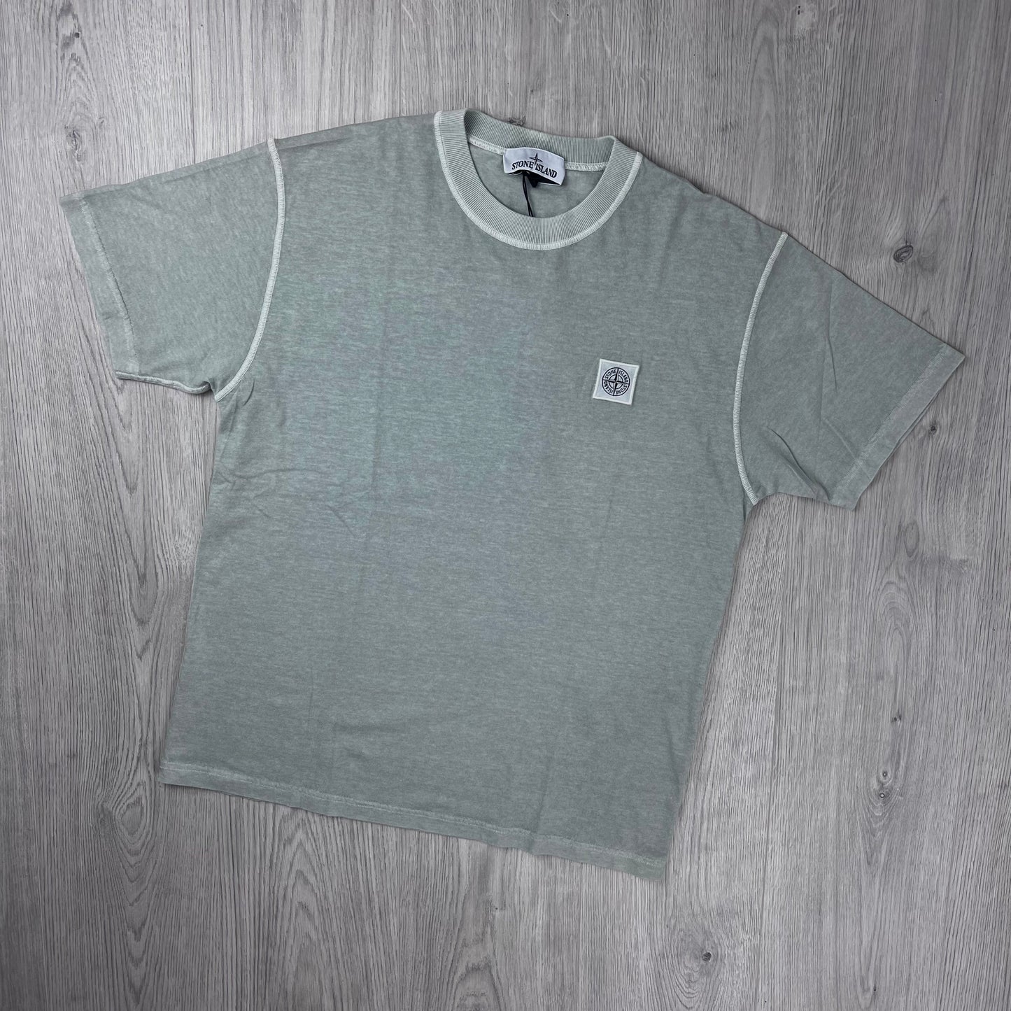 Stone Island 'Fissato' Patch T-Shirt - Sage
