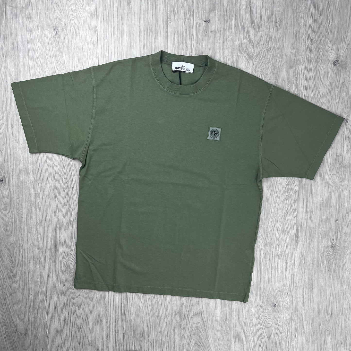 Stone Island Combed Organic Patch T-Shirt - Military