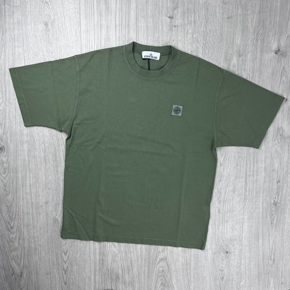 Stone Island Combed Organic Patch T-Shirt - Military