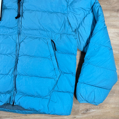 C.P. Company Chrome-R Goggle Down Jacket in Aegean Blue