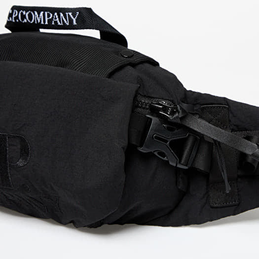 Cp Company Plain Paper Touch Belt Bag In Black with Certilogo