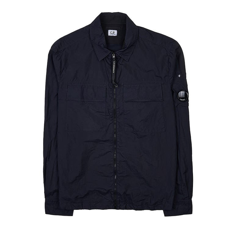 Cp Company Taylon L Chrome Lens Full Zip Shirt in Navy
