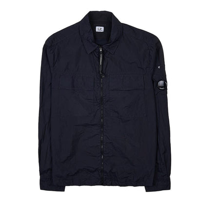 Cp Company Taylon L Chrome Lens Full Zip Shirt in Navy