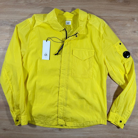 C.P. Company Chrome-R Lens Overshirt in Green Sheen - Yellow