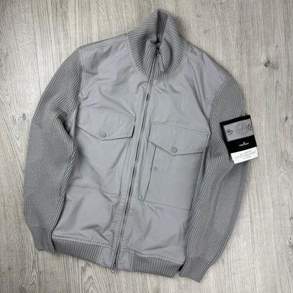 Stone Island Ghost Hybrid Knit Jacket - Dust Grey