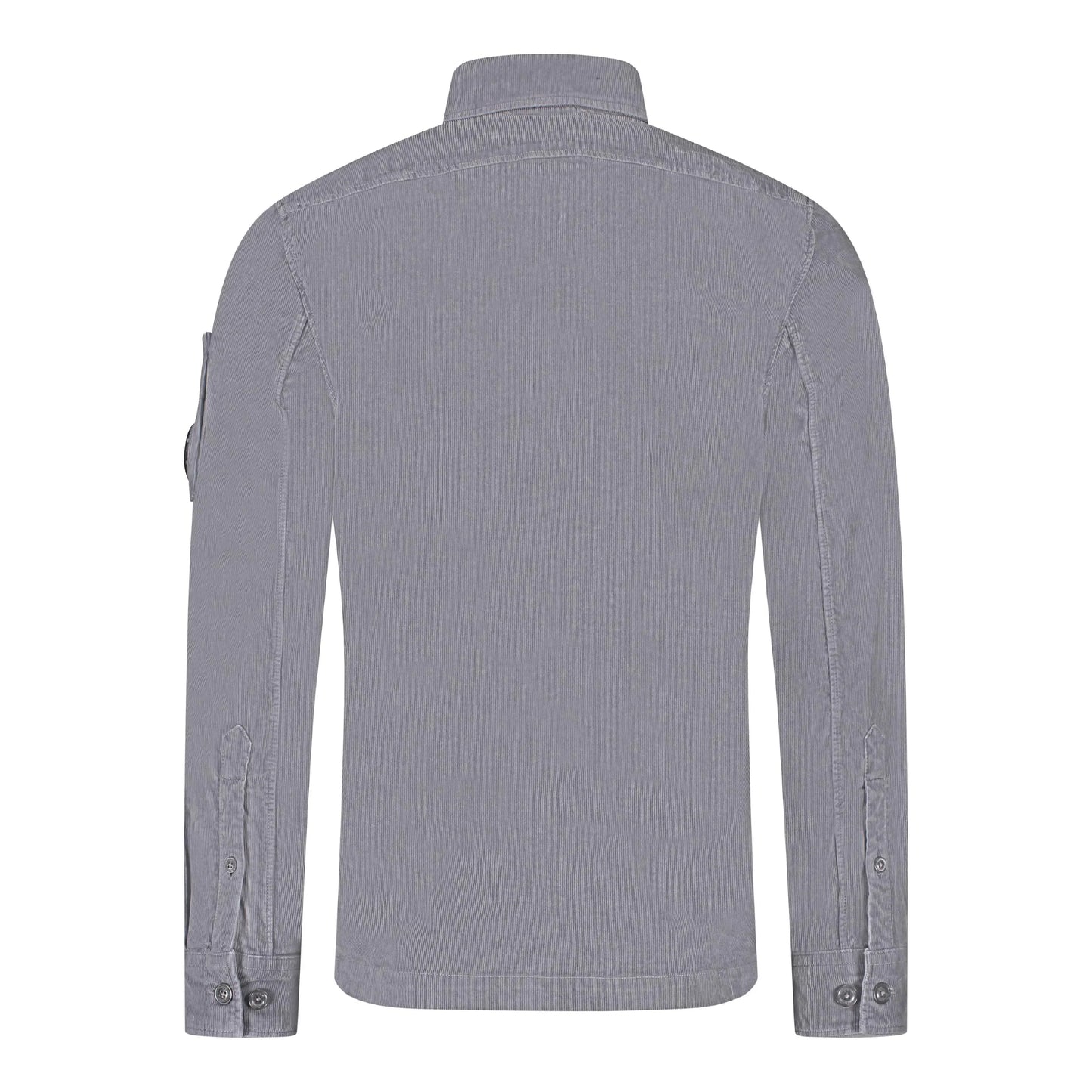 Cp Company Corduroy Button Up Shirt in Excalibur Grey