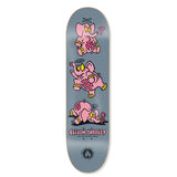 Load image into Gallery viewer, Black Label Skateboard Deck Elijah Akerley Pink Elephants Grey 8.25" x 32.12"