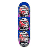 Load image into Gallery viewer, Black Label Skateboard Deck Omar Hassan Never Stop Shof Edition Blue 8.25" x 32.12"