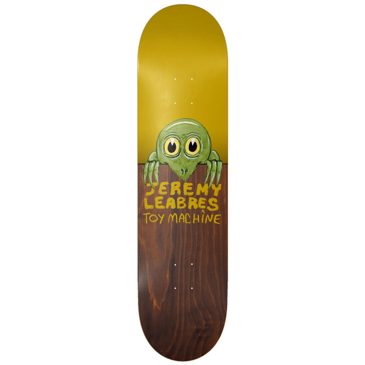 Toy Machine Skateboard Deck Leabres Fence Yellow/Brown 8.5" x 32.38"