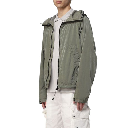 Cp Company Goggle Hooded Chrome Jacket In Bronze Green