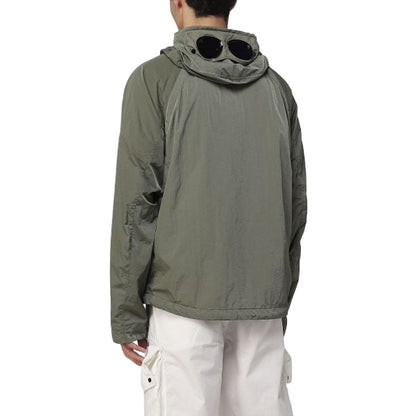 Cp Company Goggle Hooded Chrome Jacket In Bronze Green