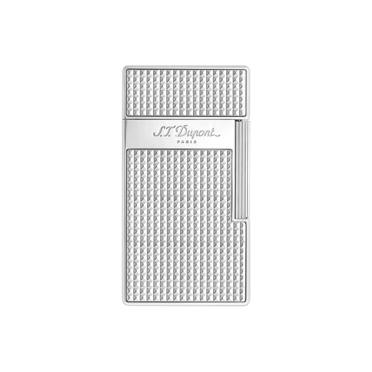 S.T. DUPONT Biggy Diamond Head Silver Lighter/Briquet 025010