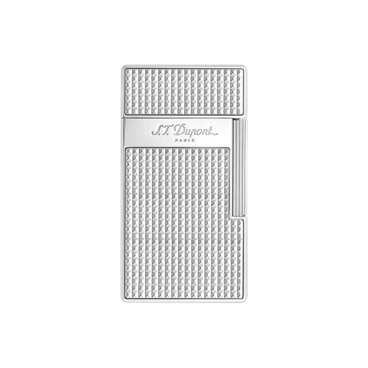S.T. DUPONT Biggy Diamond Head Silver Lighter/Briquet 025010