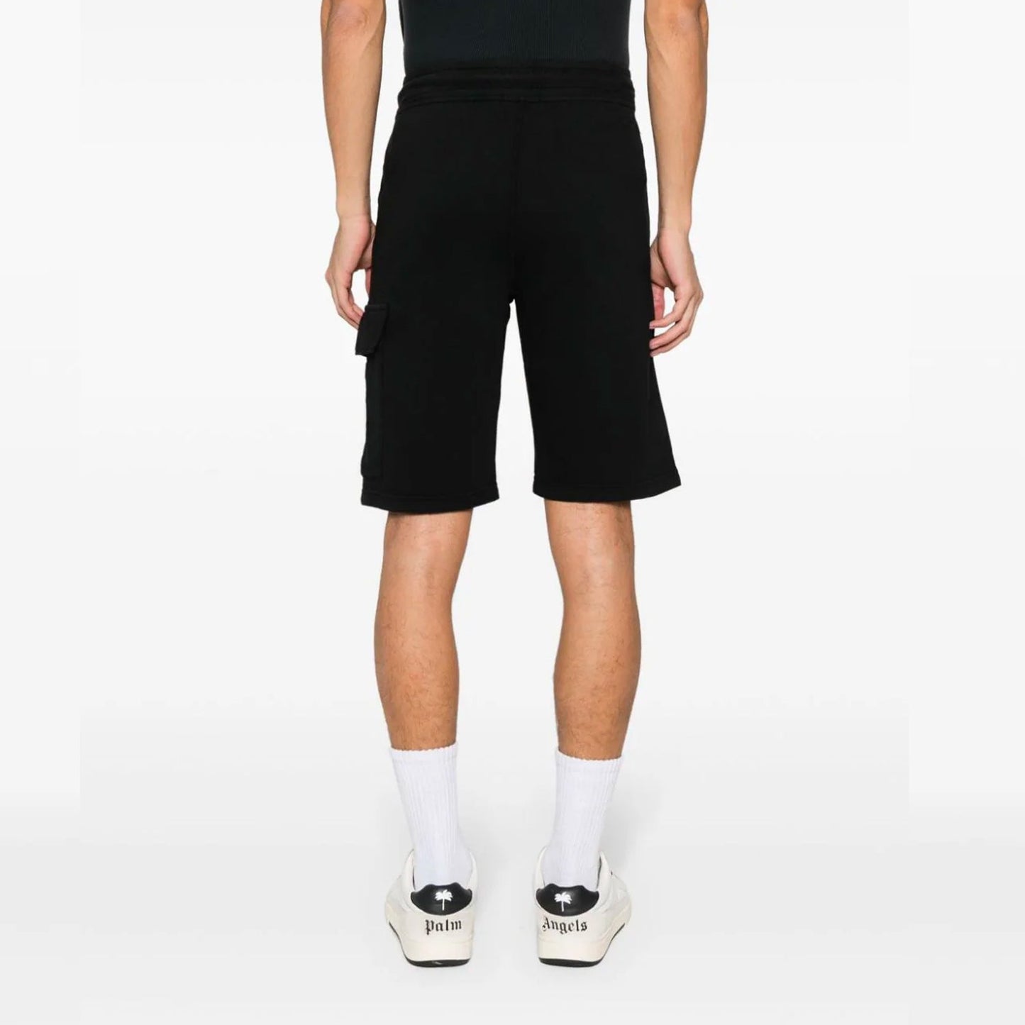 C.P. Company Light Fleece Utility Shorts Black