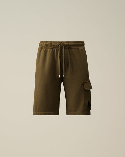 C.P. Company Light Fleece Utility Shorts Ivy Green