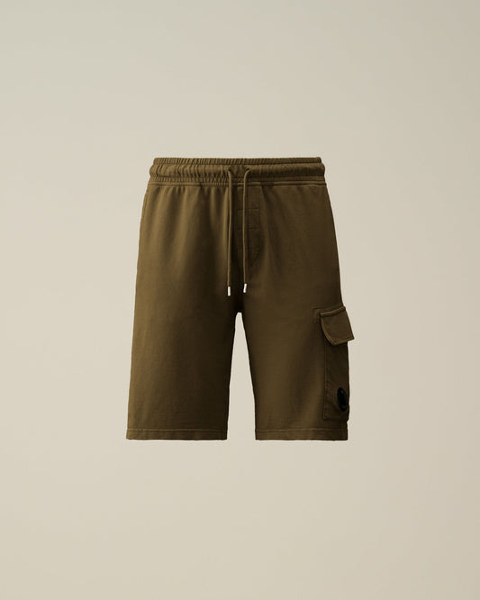 C.P. Company Light Fleece Utility Shorts Ivy Green
