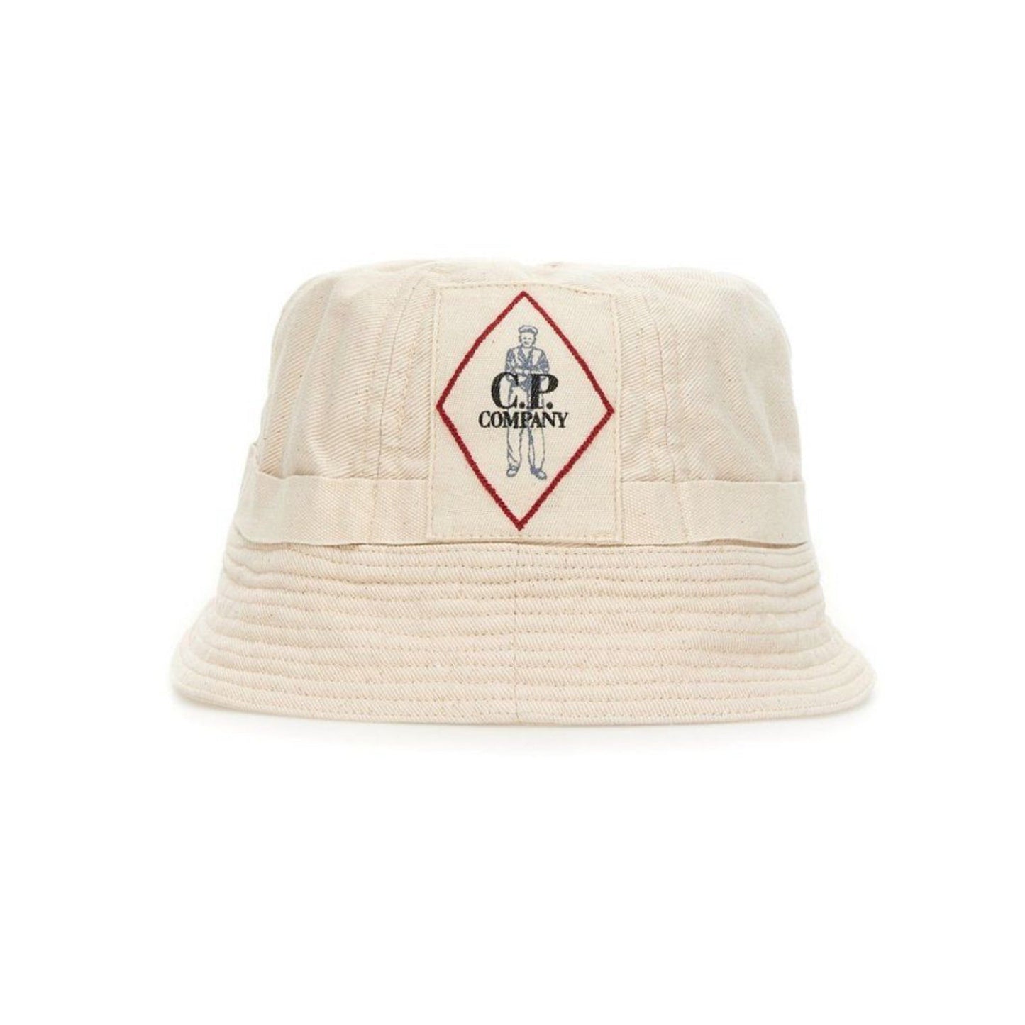 Cp Company Denim Bucket Hat Greig with Certilogo
