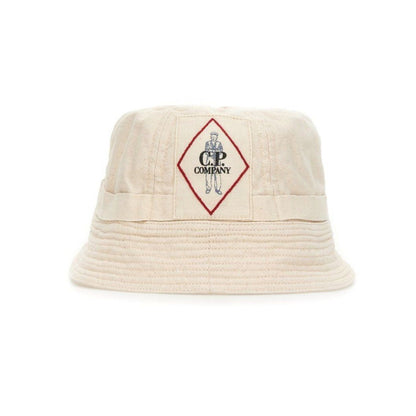 Cp Company Denim Bucket Hat Greig with Certilogo