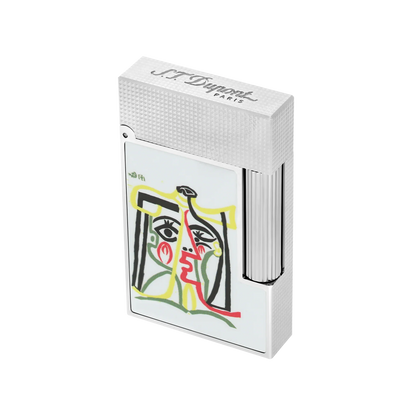 S.T. DUPONT LIGNE 2 PICASSO WHITE LIGHTER/BRIQUET C16001